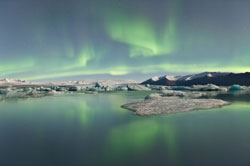 Nordlys over Island