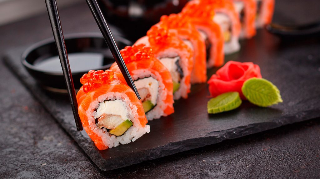 Japansk sushi i London